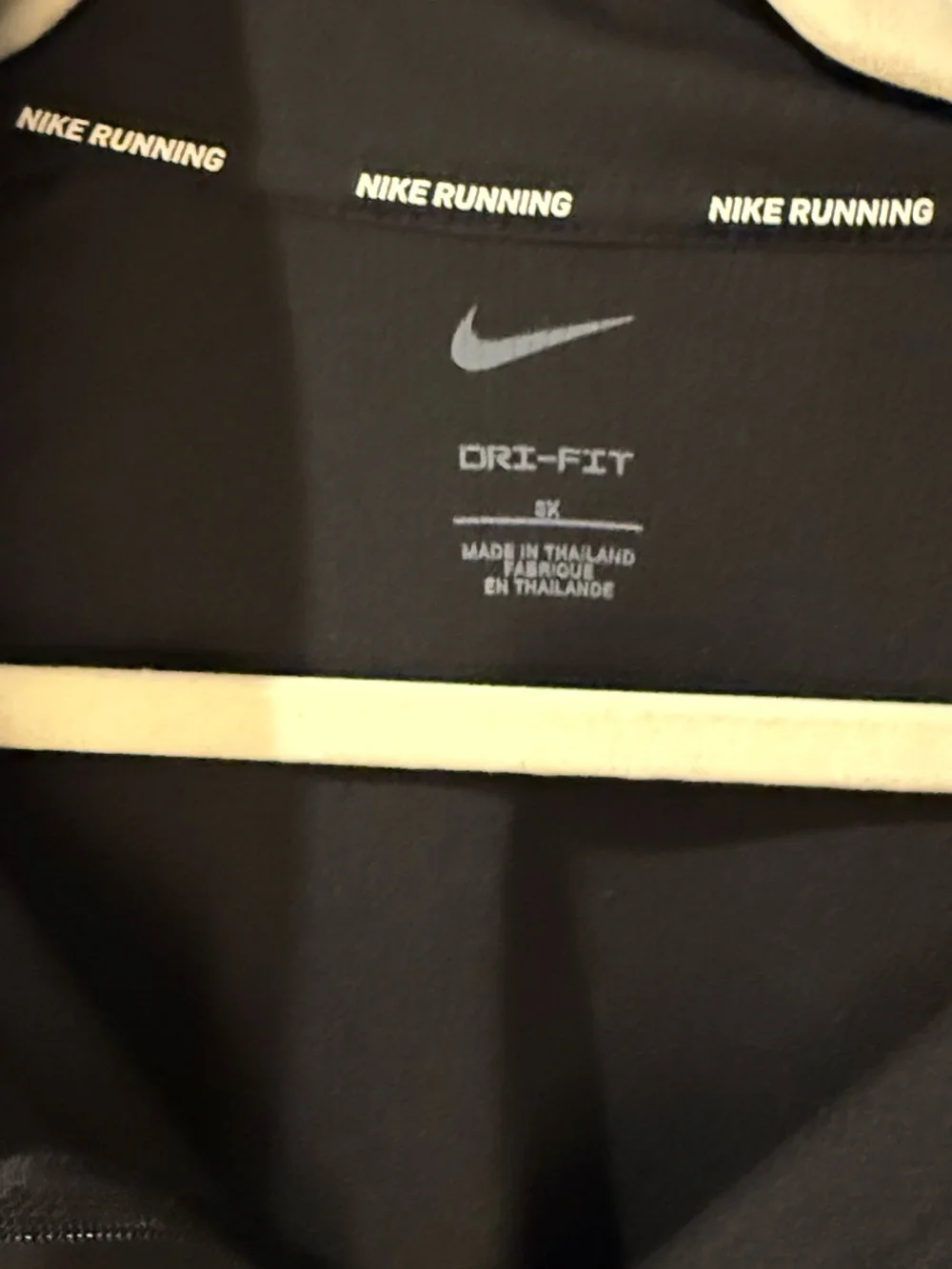 Nike Black Running Quarter-Zip with White Swoosh